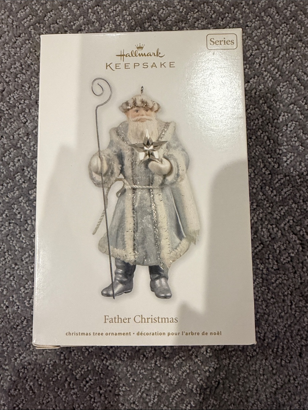 Hallmark 2012 Silver & Cream Father Christmas Keepsake Ornament